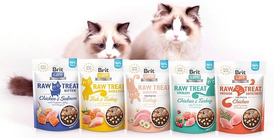 Soutěž o nové snacky pro kočky Brit Care RAW Treat s 96 % čerstvého masa